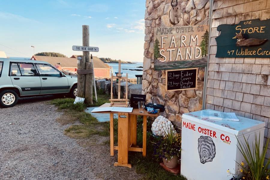 Oyster farm stand