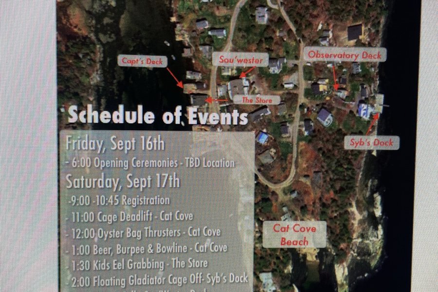 Schedule of events!
